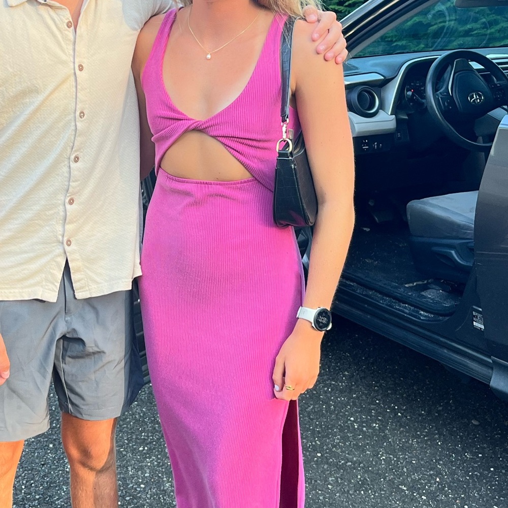 L*Space Vibrant Pink Backless Dress